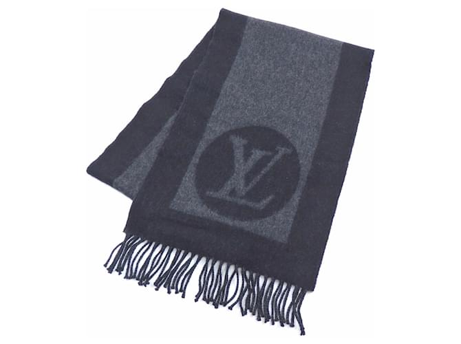 Stola in lana e cashmere nera Louis Vuitton Nero