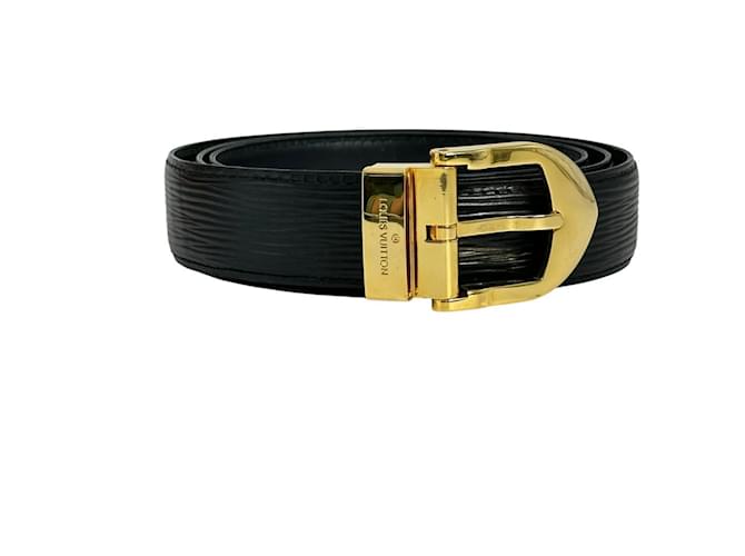 Cintura in pelle classica Epi Santur di Louis Vuitton Nero