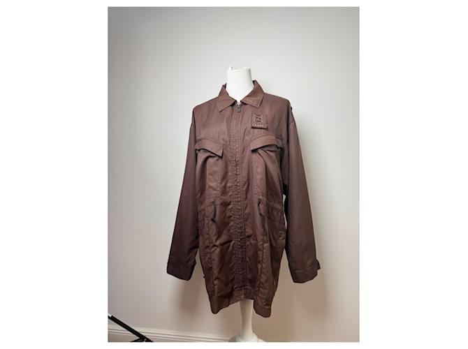 Trench coat vintage Fendi Roma in poliestere L Marrone