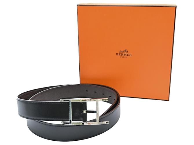 Hermès Cintura reversibile Hermes API 3 Marrone Nero