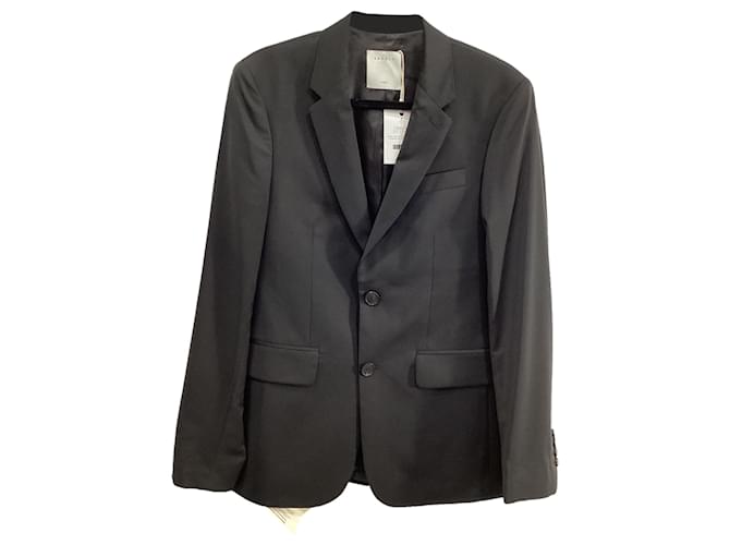 Blazer in lana nera Sandro Paris a un bottone Nero