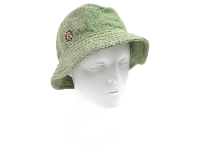 Hermès Cappello in cotone Terry con patch di gelato divertente Hermes Harper Verde