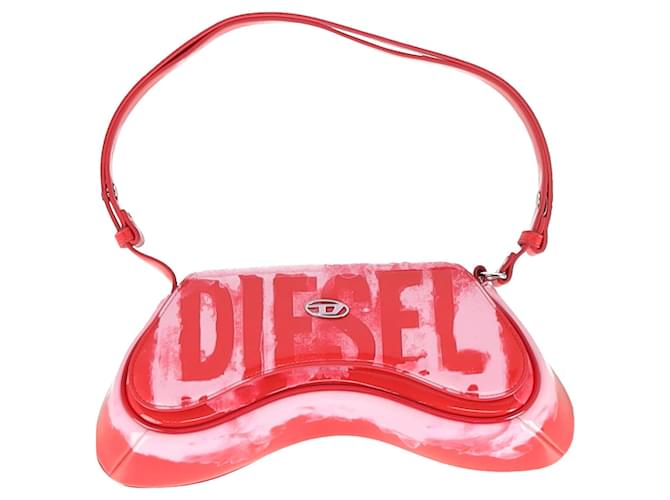 Borsa a spalla Diesel Play Flap in poliuretano rosso