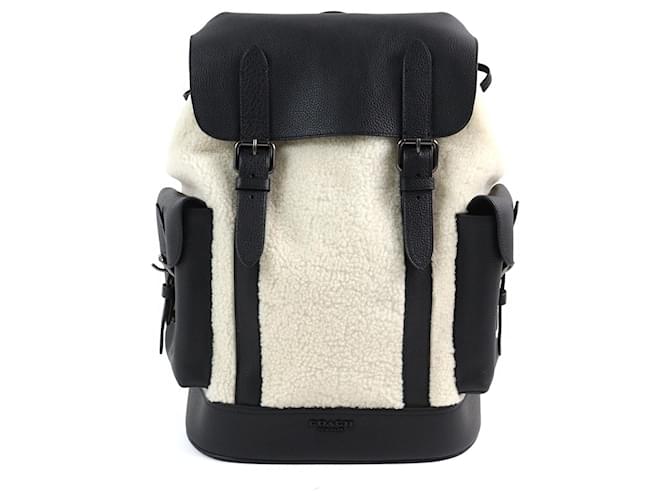 Zaino in pelle shearling Hudson di COACH Nero