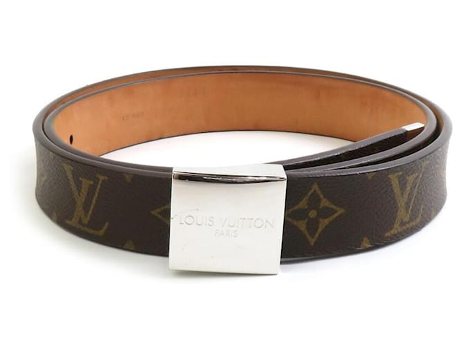 Cintura in tela Monogram Santur di Louis Vuitton Marrone Argento