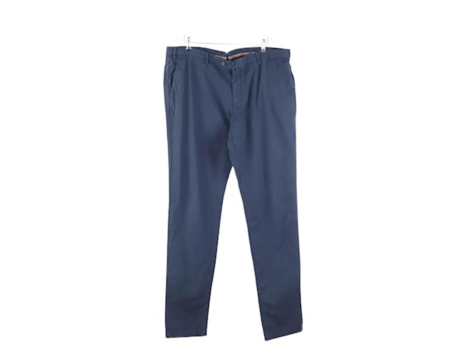 Loro Piana Pantaloni in cotone blu