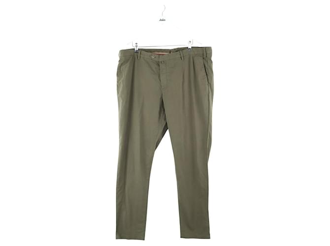 Loro Piana Pantaloni in cotone khaki Cachi