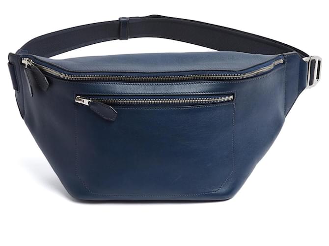 Borsa a Cintura Hermès 2017-2020 Cityslide GM in Pelle Blu Swift sulla Cintura Hermes Silver hardware