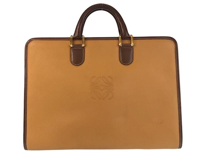 Borsa in pelle Loewe Anagram 501786 Metallico Bronzo