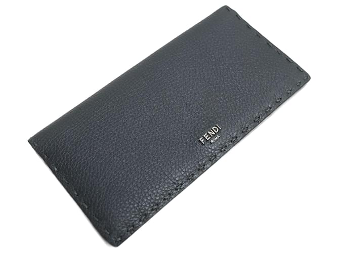 Portafoglio lungo in pelle Fendi Selleria 7M0355 Grigio