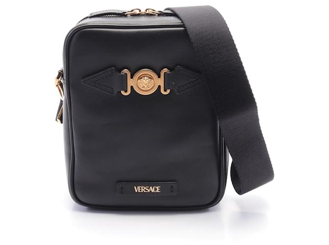 Borsa a spalla in pelle Medusa di Versace 10007211A031901B00V Nero
