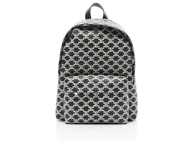 Céline Zaino Trionphe in tela rivestita in PVC Celine 188382FSZ38AW Nero