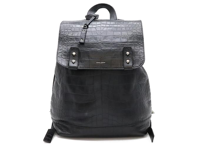 Yves Saint Laurent Zaino Sac de Jour in pelle con stampa coccodrillo Saint Laurent 480585 Nero