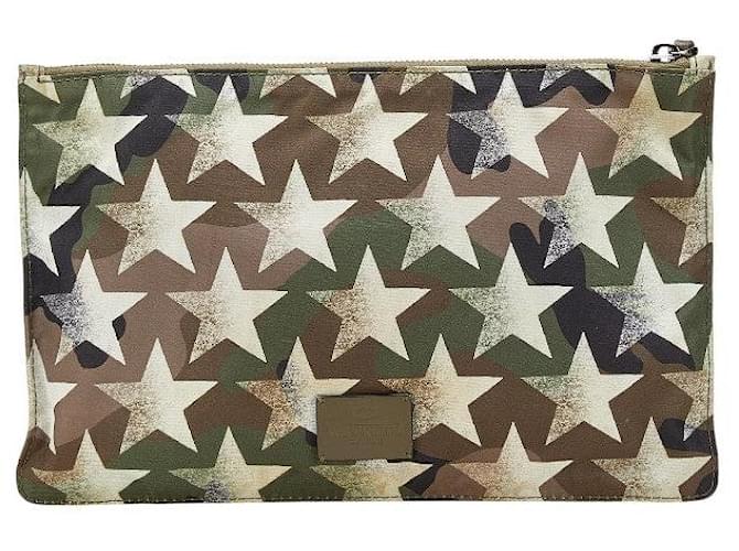 Valentino Garavani Borsa a mano Valentino Camouflage Star in nylon e pelle Marrone