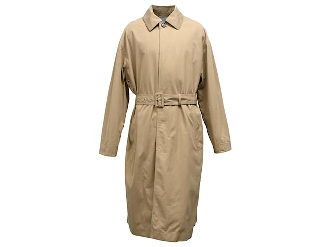 Trench coat con cintura Bottega Veneta in cotone marrone