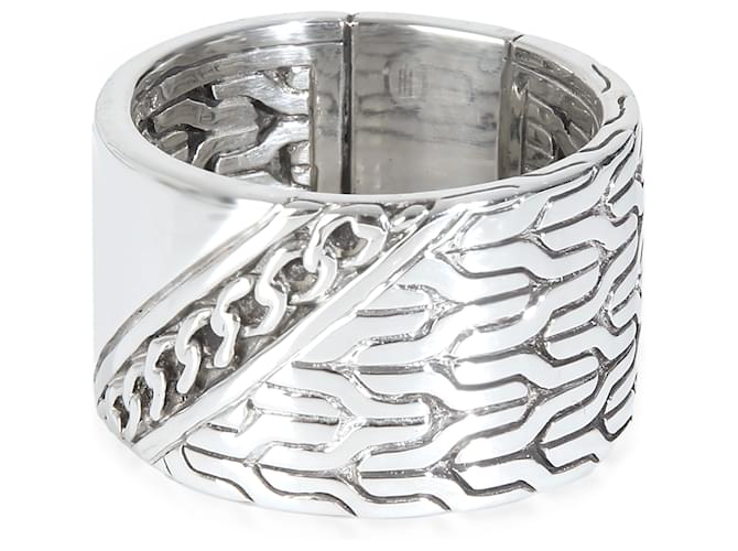 Autre Marque Anello in catena intagliata in argento sterling John Hardy