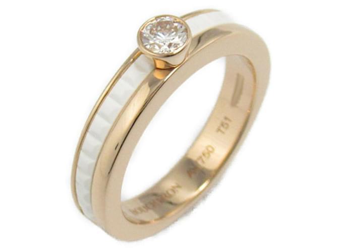 Anello Boucheron Quatre Solitaire Au750 con diamante misura 10.5 Bianco