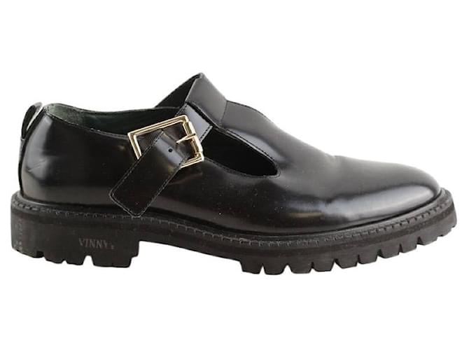 Autre Marque Derby in pelle nera Nero
