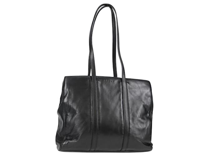 Borsa Tote LOEWE in pelle nera e oro Auth 126986V Nero D'oro