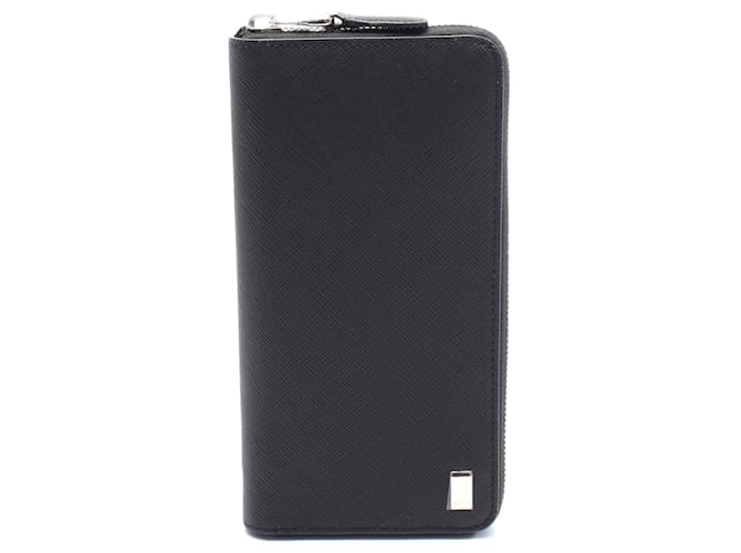 Alfred Dunhill Portafoglio rotondo in pelle Dunhill nero