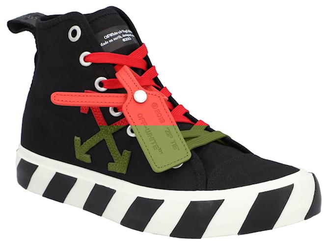Off White OFF-WHITE Vulcanized Hi Nero Rosso Tela