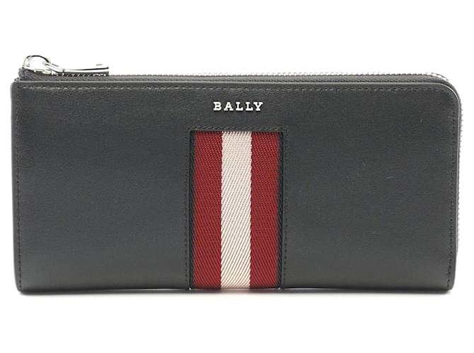 Portafoglio rotondo in pelle Bally nero