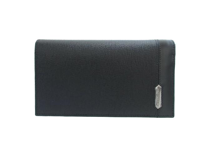 Bulgari Portafoglio lungo bi-fold in pelle Bvlgari Serpenti Scaglie Nero