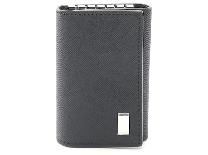 Alfred Dunhill Portachiavi in tela rivestita in PVC Dunhill Nero