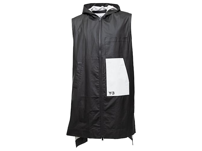 Y3 Giacca lunga con cappuccio Y-3 - '10s Nero