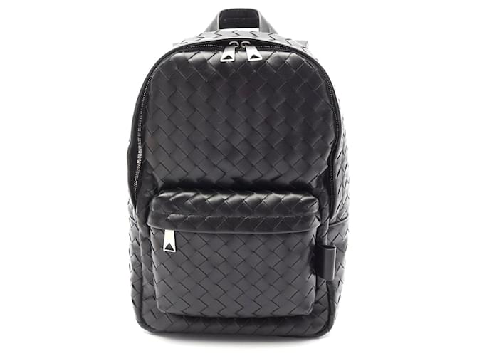 Zaino piccolo in pelle Intrecciato di Bottega Veneta Nero