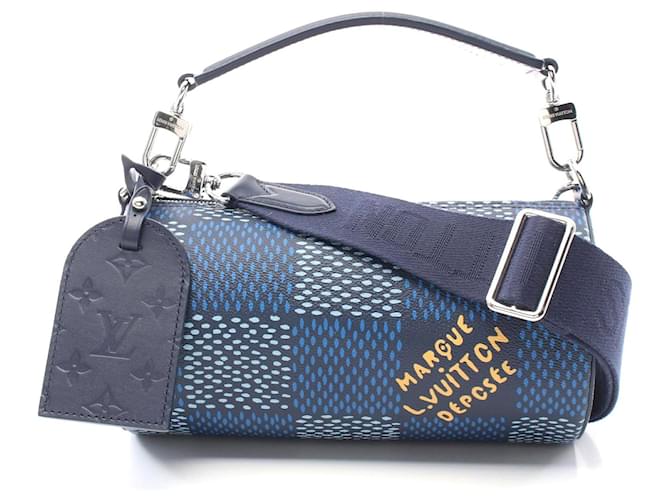 Borsa a mano Damier Heritage Louis Vuitton Blu