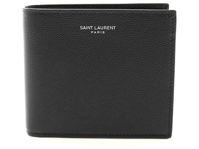Yves Saint Laurent Portafoglio bifold in pelle Saint Laurent nero