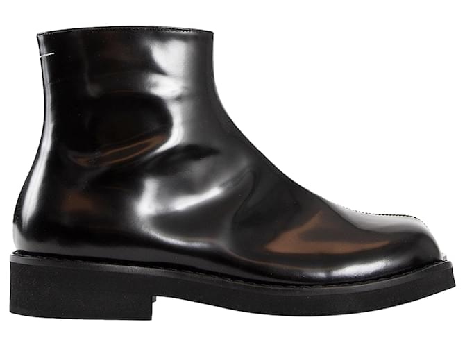 Maison Martin Margiela Stivali alla caviglia in pelle Trunk MM6 Maison Margiela Nero