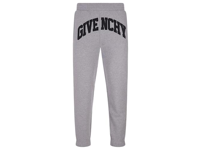 Pantaloni della tuta in cotone con logo Givenchy Grigio