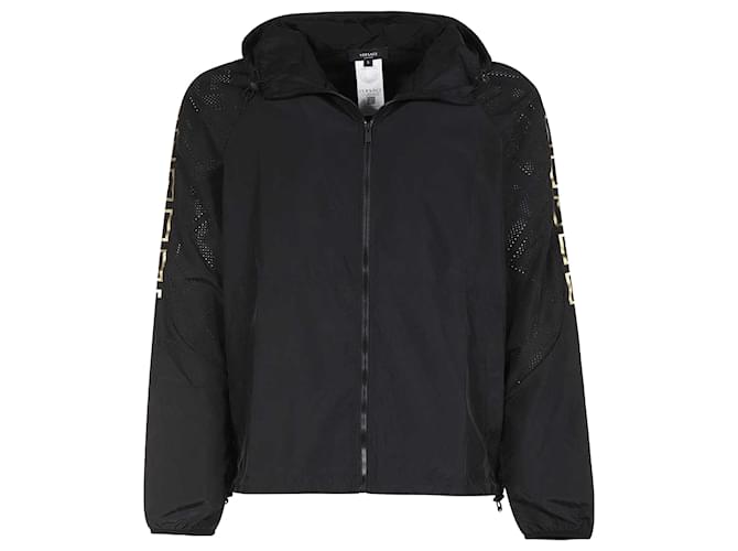 Giacca con motivo Greca di Versace Nero