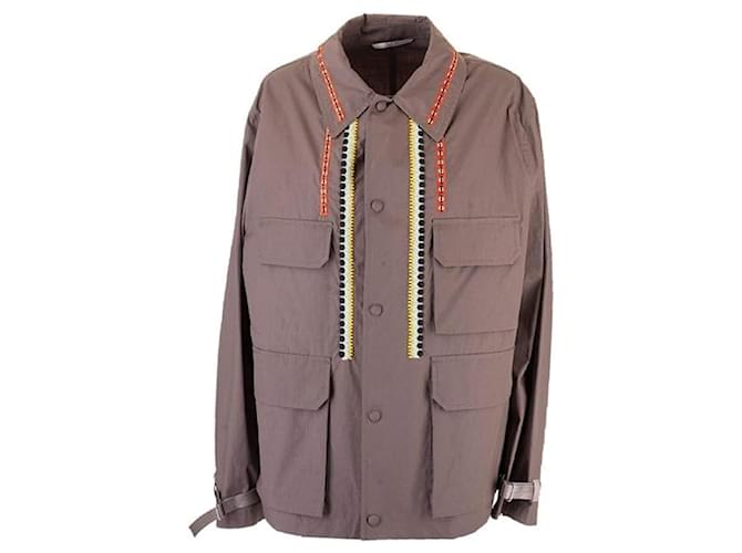 Valentino Garavani Giacca in cotone Valentino Marrone