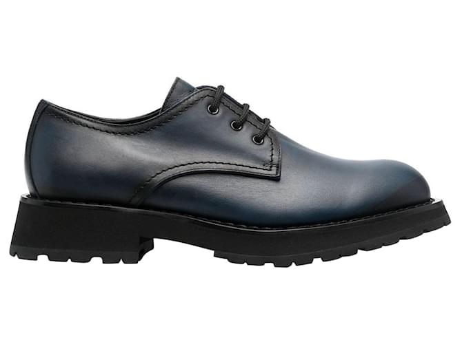 Derby in pelle Alexander McQueen Blu