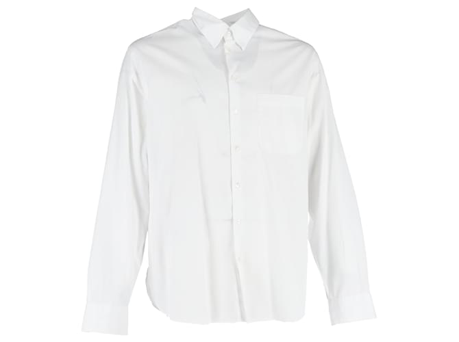 Camicia con bottoni Giorgio Armani in cotone bianco