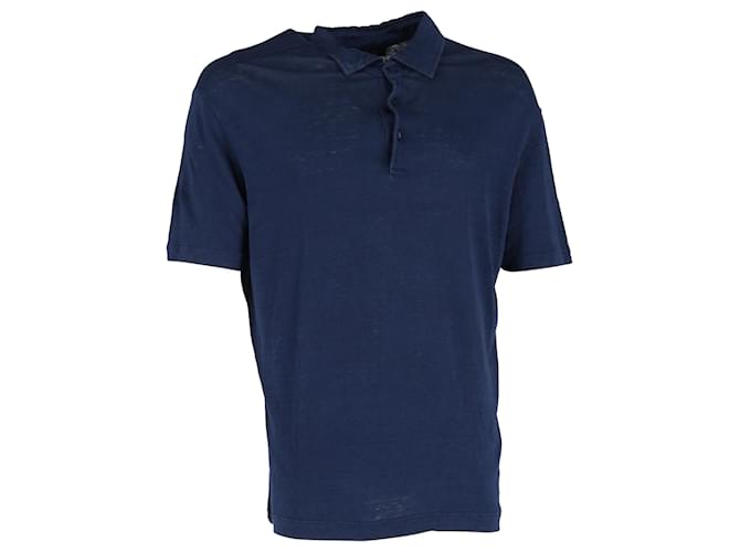 Polo Loro Piana in cotone blu navy