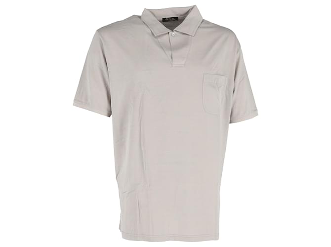 Polo Loro Piana in cotone grigio