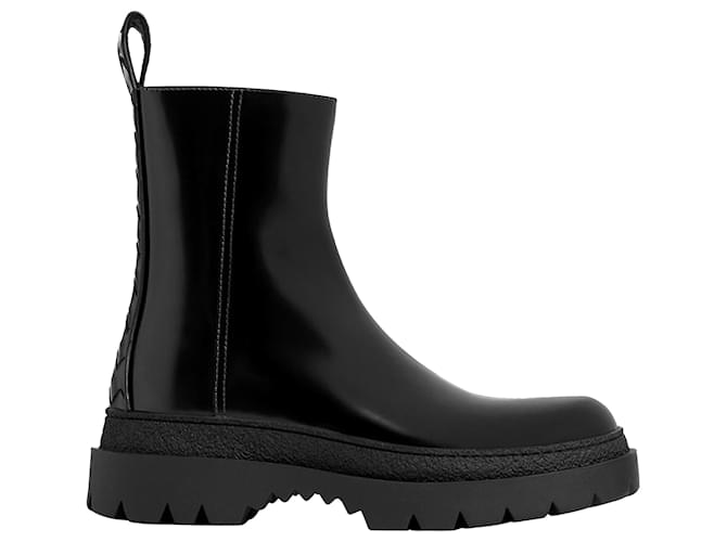 Stivali in pelle Highway di Bottega Veneta Nero