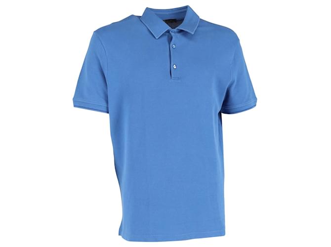 Polo Loro Piana in cotone blu
