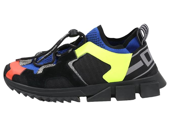 Sneakers in tessuto DOLCE & GABBANA Sorrento multicolore, Taglia 45 EU, CS1718 Nero