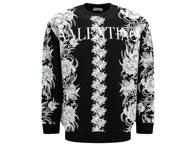 Valentino Garavani Felpa Valentino Flowers Daisyland Nero