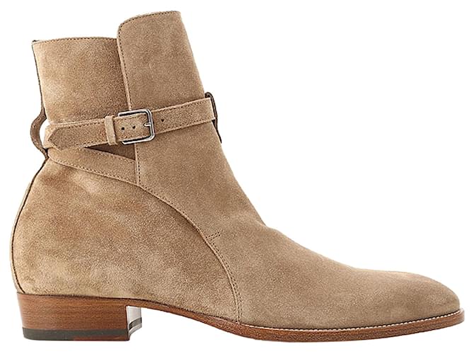 Stivali Jodhpur Wyatt di Saint Laurent Marrone Beige