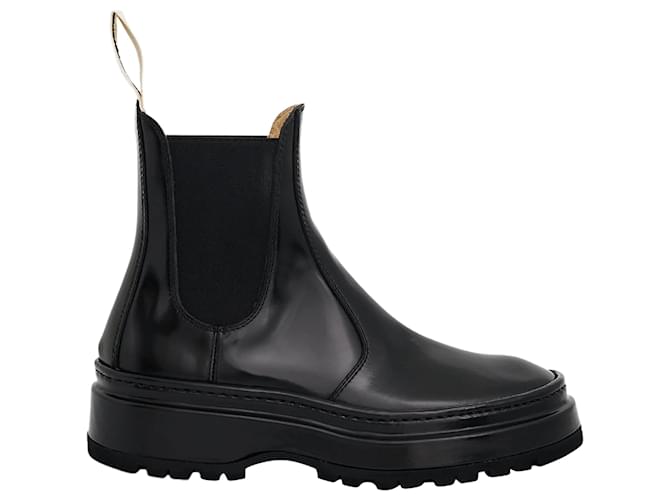 Stivali in pelle Pavane di Jacquemus Nero