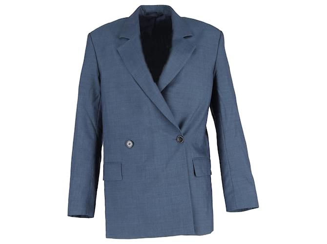 Blazer doppiopetto Jamalik di Acne Studios in poliestere blu navy