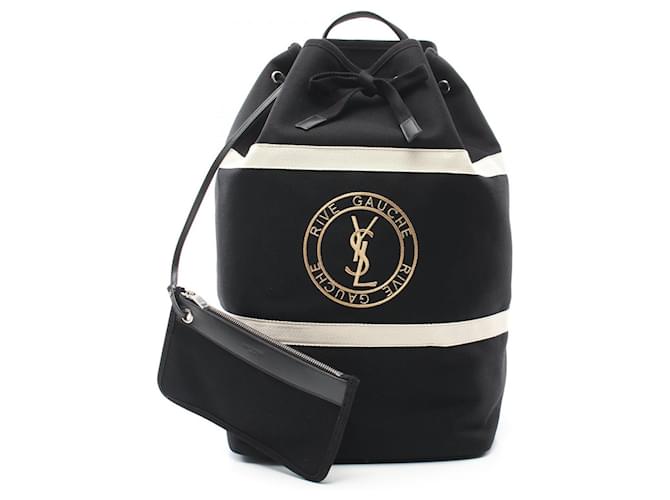 Yves Saint Laurent Zaino in tela Saint Laurent Rive Gauche Nero