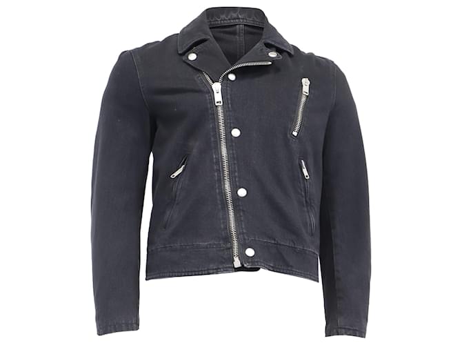 Giacca da motociclista con zip Givenchy in denim nero