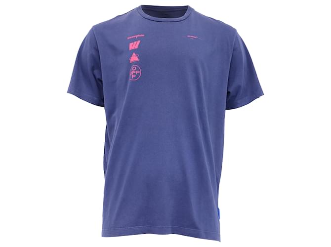 Off White T-shirt Off-White Mariana De Silva in cotone blu